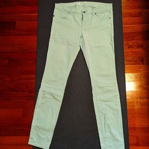 Hurley Women Skinny 81 Jeans Size 28 - Color Teal / mint
